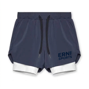 Pantalones Cortos Deportivos para Hombre 2026, Casuales, con Cordón, Doble Capa, para Correr, Gimnasio, Fitness, Secado Rápido, Entrenamiento, Jogging - Product Image 2