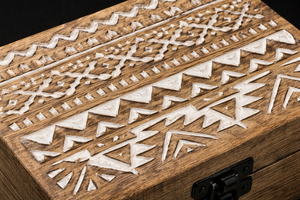 Caja de madera, caja blanca de lujo, caja de madera grabada con láser - Product Image 4