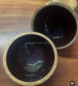 Custom Handmade Wooden Salad Bowlsl Customized Technique <b>for</b> Serving Food Mixing <b>Fruit</b> Soup with <b>Sticker</b> at Price - Product Image 3