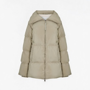 Women's Padded Crop Bomber Puffer Jacket Breathable <b>Winter</b> Quilted Regular <b>Coat</b> - Product Image 1