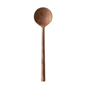 Ensemble de couverts en bois foncé naturel fait main, cuillères et fourchettes en bois vintage, vaisselle écologique pour la cuisine - Product Image 2