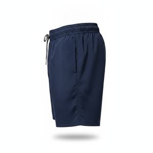 Pantalones Cortos Deportivos COVE con Cordón Ajustable, Color Azul Marino, para Hombre, Casuales, Personalizados OEM ODM, Mezcla de Algodón, Cintura Elástica - Product Image 1