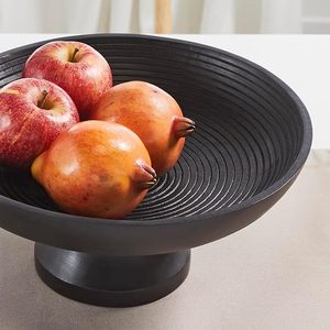 Handcrafted Wooden <b>Fruit</b> <b>Bowl</b> for Kitchen and Dining Table Natural <b>Wood</b> Serving <b>Bowl</b> for Fruits Snacks Salad and Dry Fruits - Product Image 2