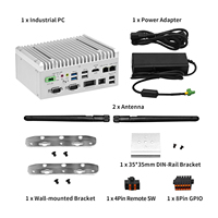Mini PC CWWK 8265U sin ventilador J6412 2 x RS232/RS485/RS422 COM 2 x Gigabit LAN GPIO 4USB3.2 Riel DIN i3 i5 i7 Ordenador Industrial