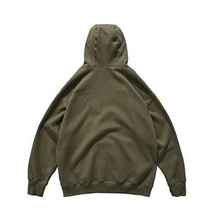 Sudadera con Capucha y Cierre de Cremallera para Hombre, Color Verde Oliva, Corte Regular, Algodón Antiarrugas, Secado Rápido, Transpirable y Ecológica (OEM) - Product Image 6