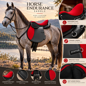Silla de Montar para Equitación de Resistencia |   Silla de Montar Inglesa Sintética, Cómoda, Ligera y Resistente, para Equitación y Senderismo - Product Image 5