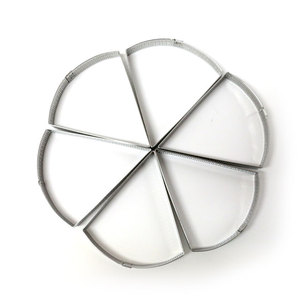 Perforated Fan Shape Tart Ring Stainless Steel 2cm Height Sector <b>Slice</b> Mold 1 Piece Flower Display Korea Made Oven Safe Handmade - Product Image 4