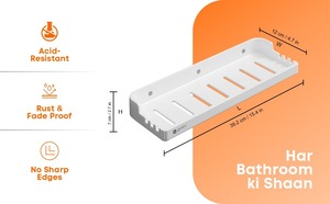 ชั้นวางของในห้องน้ำแบบติดผนัง วัสดุเซรามิกอัลลอยด์ สำหรับห้องอาบน้ำ พร้อมที่ระบายน้ำอย่างง่าย - Product Image 3