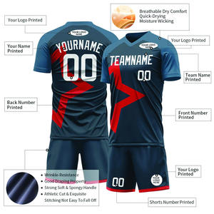 Uniformes de Fútbol Personalizados de Tendencia 2026, Diseña Tu Propio Kit de Equipo con Logotipo, Alta Calidad, Duraderos, Elegantes, Cortos, Transpirables, Unisex, para Adultos, EE. UU. - Product Image 4