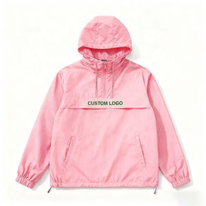 Chaqueta Cortavientos de Lona Personalizada para Hombre, Reversible, Lisa, Teñida, Bordada, con Cierre de Cremallera Frontal, Impermeable, Resistente al Viento, Estilo Deportivo - Product Image 6