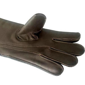 Guantes de Cetrería de Cuero Negro con Diseño de Borlas Blancas, Duraderos, para Todas las Estaciones, Venta al Por Mayor | - Product Image 4