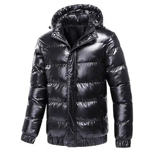 Chaqueta Acolchada para Hombre al por Mayor, Chaqueta con Cuello Alto de Tela de Nailon, Logotipo Personalizado, Precio de Fábrica - Product Image 1