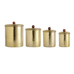Handicraft Metal Shiny Polished Canister in Bulk - Product Image 3