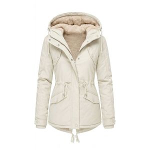 Custom Women's Floral Print Sherpa Parka <b>Jacket</b> Polyester Shell Hooded Warm <b>Lined</b> Winter Casual Outdoor Coat - Product Image 4
