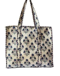 Sac fourre-tout matelassé en coton doux, réutilisable, écologique, pour le shopping, les voyages, le transport quotidien, léger, durable, fermeture éclair ATITHI ART - Product Image 1