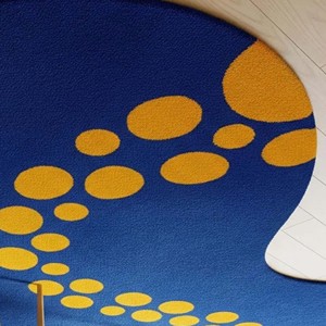 Tapis d'appoint abstrait tufté à la main, bleu et jaune moderne, tapis de luxe sur mesure, tapis de sol design pour salon, chambre et décoration intérieure - Product Image 6