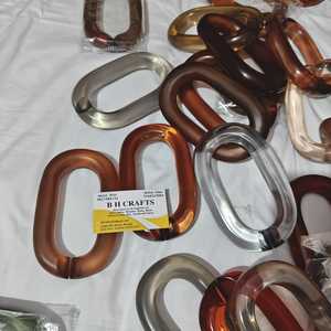 Eslabones de Cadena de Resina Transparentes, Coloridos, Hechos a Mano, Ecológicos, de Gran Tamaño, para Decoración de Paredes, Proyectos de Bricolaje, Separador de Ambientes - Product Image 6