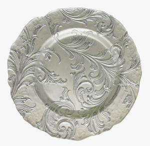 Nuevo Plato Decorativo de Alta Calidad con Acabado Plateado Espejo, Diseño Clásico, Ideal para Regalos, Exportaciones y Bodas - Product Image 1