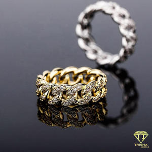 Élégante bague à maillons entrelacés en argent sterling 925 et diamant de laboratoire pour les marques de bijoux de mode - Product Image 5