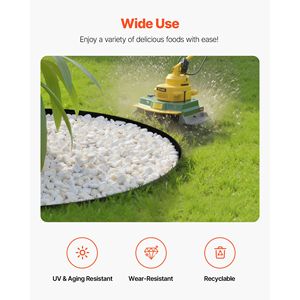Bordo per Giardino in Plastica 6m x 0,6m, Rotolo Resistente ai Raggi UV con 120 Picchetti, Bordura Paesaggistica Flessibile Senza Scavo per Prato, Resistente ai Raggi UV - Product Image 6