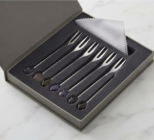 Ensemble de fourchettes en métal de style bohème avec manches en pierres précieuses, compatibles lave-vaisselle, pour mariage, dîner, accessoires de table - Product Image 6