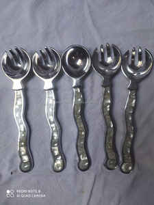 Juego de Cucharas Indias Hechas a Mano en Aluminio con Incrustaciones de Nácar Tradicional - Product Image 2