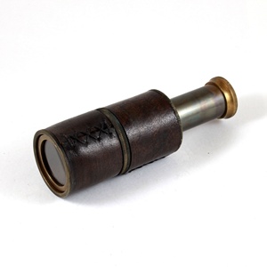 Telescopio Monocular de vidrio espía de latón de 3 \ ", regalo novedoso con ancla de agarre de cuero, caja de madera, Material de Metal - Product Image 3