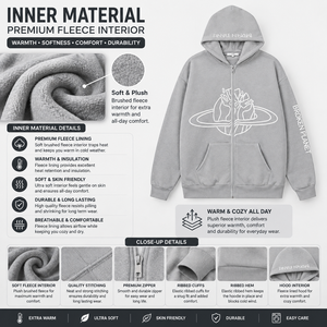 Sudadera con Capucha Gris de Invierno, Estilo Urbano, Algodón Tejido, Diseño Serigrafiado para Hombre, Patrón 3D, Ecológica - Product Image 3