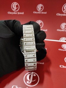 Nouveau meilleur Passe de réglage fait main de luxe vvs Iced Out VVS Clarity Moissanite Diamond Studded watch luxury fine jewelry - Product Image 5