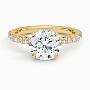 Anillo de Compromiso Amelie Vintage con Tres Piedras de Moissanita, Chapado en Oro de 14K, Engaste de Garras, Certificado GRA, Unisex, para Aniversario de Bodas - Product Image 1