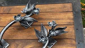 Plantas ornamentales florales de hierro para decoración de pared, estilo elegante, acabado pintado, accesorios para cercas - Product Image 4