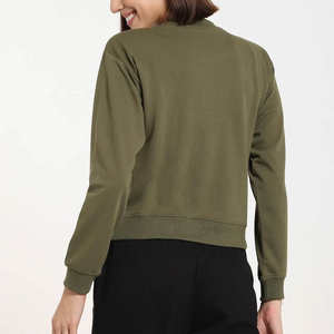 Sudadera de mujer de alta calidad, lisa, de color sólido, personalizable con tu propio logo, para uso casual. - Product Image 5