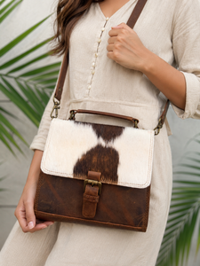 Sac bandoulière en cuir de vachette à motif western, nouvelle collection, sac à main en cuir à poils, style bohème, vente chaude, sac multi-usages pour femme - Product Image 1