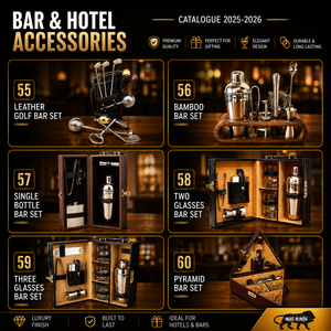 Custom Logo <b>Portable</b> <b>Bar</b> Gift Set Whiskey Cocktail Kit Leatherette Case Stainless Steel Mixing Tools for Promotional <b>Bar</b> Hotel - Product Image 2