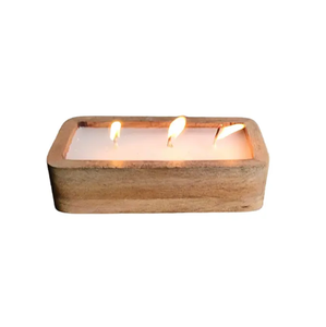 Cuencos Redondos de Madera para Masa, Cuenco Decorativo Tallado a Mano, Cuenco Grande de Madera para Velas, para Hacer Velas - Product Image 3