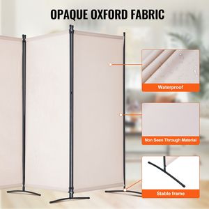 "3-Panel Folding Privacy Screen Room Divider-Simple Design Freestanding Portable Divider" - Product Image 3