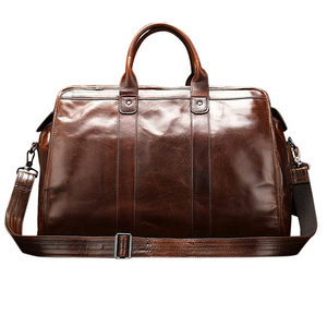 OEM Supply Customized Sized Logo Eco-Friendly Cowhide <b>Leather</b> Sport Duffel 100% Genuine <b>Leather</b> Unisex Travel <b>Bag</b> Waterproof - Product Image 6