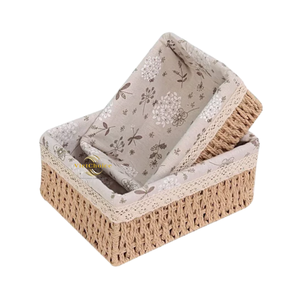 Handwoven Eco-Friendly Rattan Can <b>Basket</b> Holder for Beverage Storage Living Room Multifunction Organizer - Product Image 3