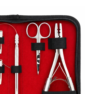 Kit de Herramientas Profesional para Extensiones de Cabello con Queratina Roja Mate, Alicates Metálicos de Acero Inoxidable de Grado Quirúrgico, Incluye Prensa para Extensiones Adhesivas ARMA - Product Image 6