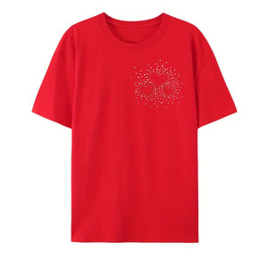 T-shirt Homme Strass Personnalisable OEM – Nouvelle Tendance, Prix Abordable, Logo/Couleurs Personnalisables, Léger et Très Vendu - Product Image 1