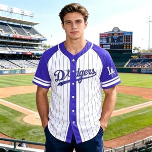 Chemises à boutons pour hommes sur le thème du baseball, T-shirt de joueur de baseball, Maillot graphique à séchage rapide pour les fans de matchs, Hauts à manches courtes - Product Image 5