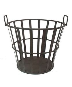 Panier de rangement en métal brun foncé, design à lattes, base solide, pour décoration de fêtes, panier de présentation, panier cadeau - Product Image 1