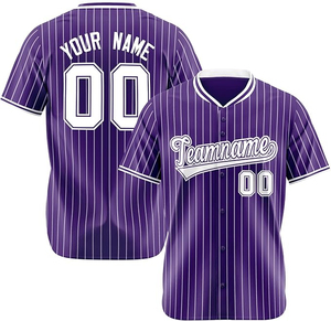 Maillot de baseball pas cher, broderie personnalisée, logo, sublimation, design à bandes, maillot de baseball pour hommes, design personnalisé, prix de gros, OEM - Product Image 2