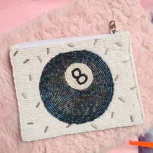 Pochette à Monnaie Élégante Faite à la Main en Perles de Coton Brodé, Sac Tendance Personnalisable, Porte-Monnaie Perlé Décoratif - Product Image 2