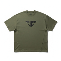 T-shirt surdimensionné en polyester tricoté de qualité supérieure pour homme, broderie personnalisée, streetwear, lourd, respirant, grande taille, unisexe