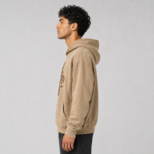 Custom Vintage 100% Cotton <b>Hoodie</b> Acid Washed Distressed <b>Thick</b> Hoodies Embroidered Oversized <b>Hoodie</b> for <b>Men</b> - Product Image 5