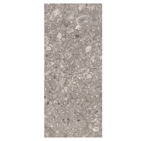 Carreaux de sol en terrazzo gris aspect pierre naturelle pour extérieur/intérieur 600x600mm pour applications en cuisine, villa, centre commercial et jardin
