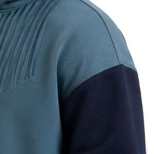 Sweat à capuche personnalisé pour homme, bleu marine, en molleton de coton épais, color block, brodé, style streetwear, fabrication sous marque privée - Product Image 5