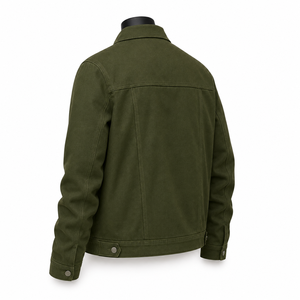 Veste en jean classique pour homme avec poches à rabat, style workwear, col rabattu, coupe régulière, pour l'automne - Product Image 4
