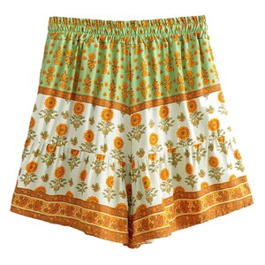 Shorts de yoga taille haute en coton éponge grande taille pour femme – Extensibles, respirants, style décontracté et tendance pour l'été - Product Image 2